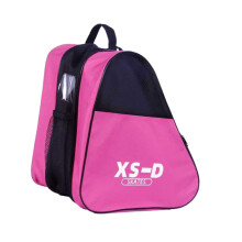 Roller Skate Bag for Boys, Multipurpose Ice Skate Carry Bag, Storage for Figure Skating & Inline Skates, Rose Red