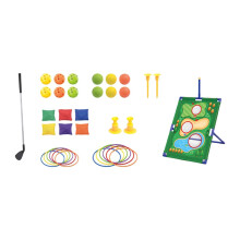 Kids Golf Club Set for 3-5 Years Old - Fine Motor Skills Practice Mat and Chipping Game for Backyard and Beach Play