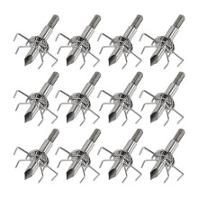 Archery Hunting Tips Judo and Hammer Mixed Set 12 Pack 100 Grain Small Game Spiral Tip Field Points for Practice