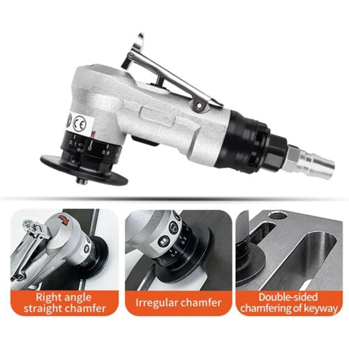 Mini Chamfering Machine, Pneumatic Linear Deburring Tool for Inner Holes, 1/4 Inch Intake Connection, Set B 2