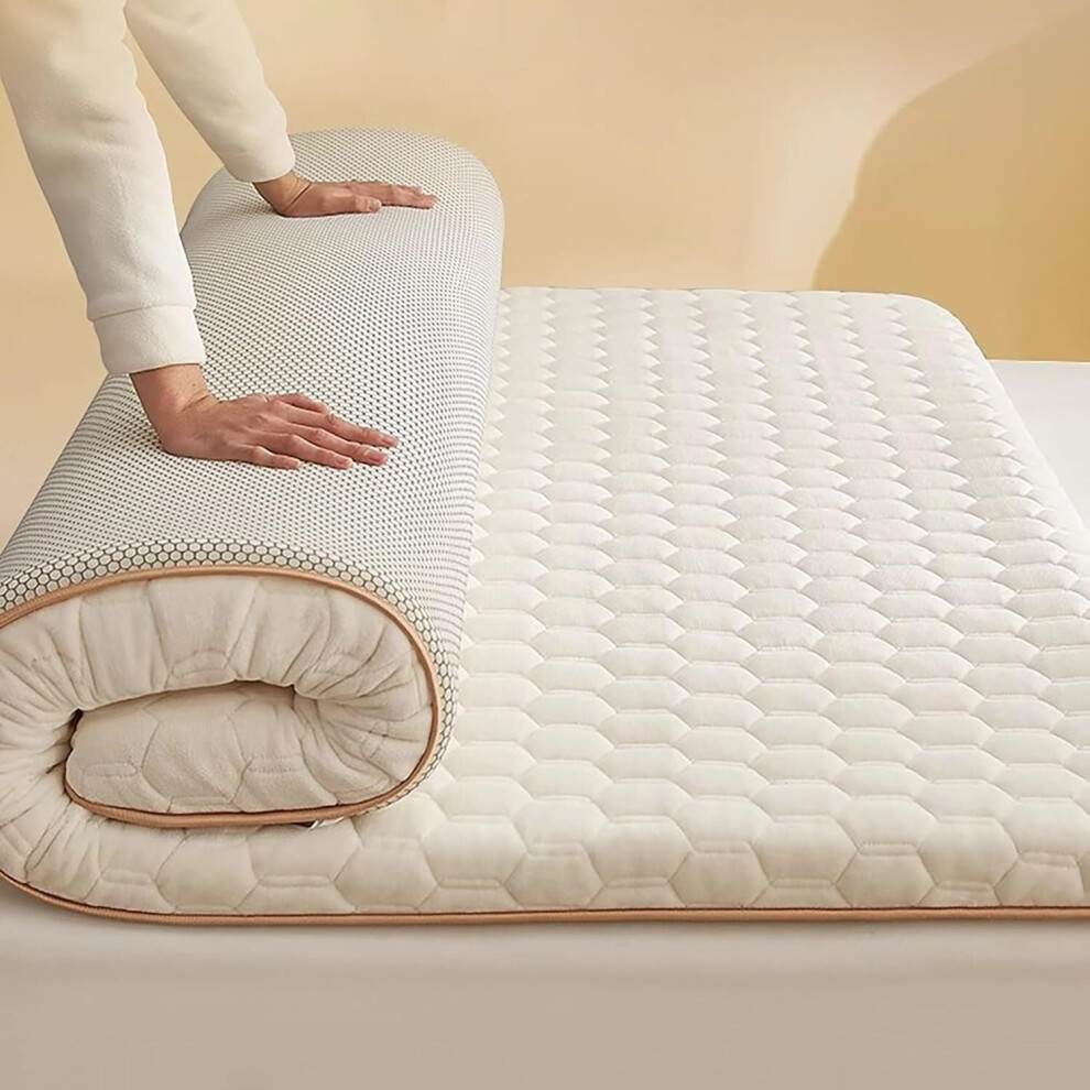 Japanese Futon Mattresses, Portable Full-Size Sleeping Mats, Thick Foldable Sleep Mats for Home, Dorms, and Sofas-image-OPC-PK2VH77-NEW