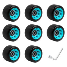 Inline Skate Wheels with Bearings for Quad Roller Skates, Double Row 38A Spare Wheels, Durable Skateboard Accessories