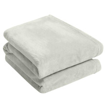 (Light Grey, Double (150 x 200cm)) Luxury Soft Mink Throw Blanket, Single, Double or King Size, Black, Grey, Pink, Blush, Ivory, Light Grey, Super Soft Cosy Blanket Throw