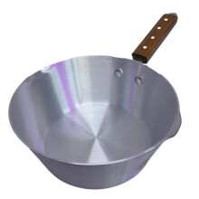 (Default) 3PC Milk Pan Aluminum Saucepan Kitchen Tea Coffee Boiling Egg Pot Dual Pouring Lips 16cm,18cm,20cm Cookware Handle UK Set