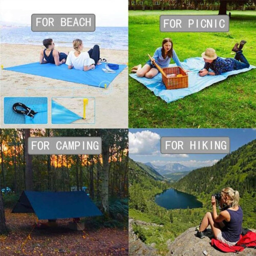 Beach Sand Mat - Large Compact Quick Drying Lightweight Durable Ethnic Style Foldable Weatherproof Straw Mat 2