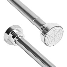 (65-100CM) CROWNSHOP Extendable Telescopic Shower Curtain Pole Rail Rod for Bath Door Window