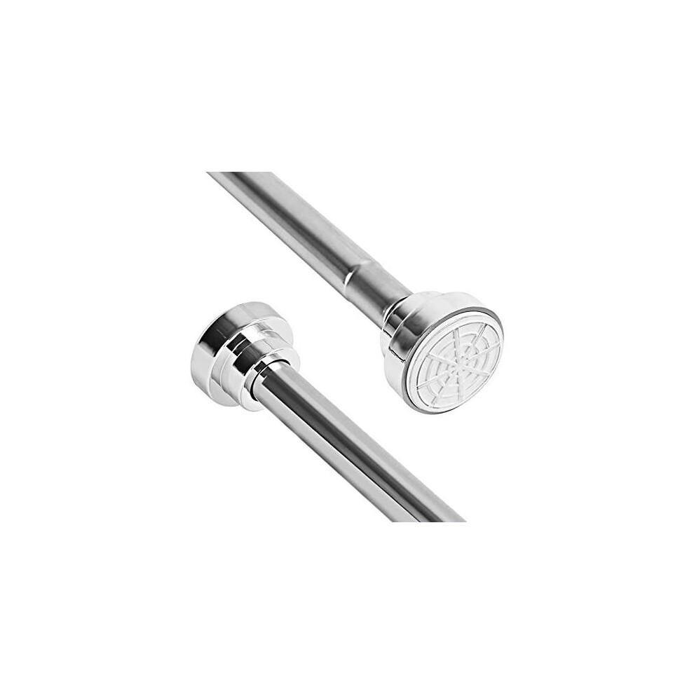 (65-100CM) CROWNSHOP Extendable Telescopic Shower Curtain Pole Rail Rod for Bath Door Window