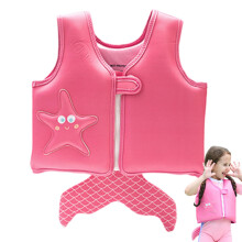 Children's Life Vest for Swimming, Double Layer 30mm Sponge Jackets, Pink Buoyancy Aid for Kids 20-50 Pounds