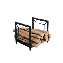Small Square Iron Firewood Rack for Indoor Use, Compact Design, Durable Material, Modern Style, 24x24cm