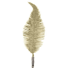 (6PCS, Gold) 1/6 PCS Christmas Tree Decorations Clip On Feathers Glittery Baubles Xmas Ornaments