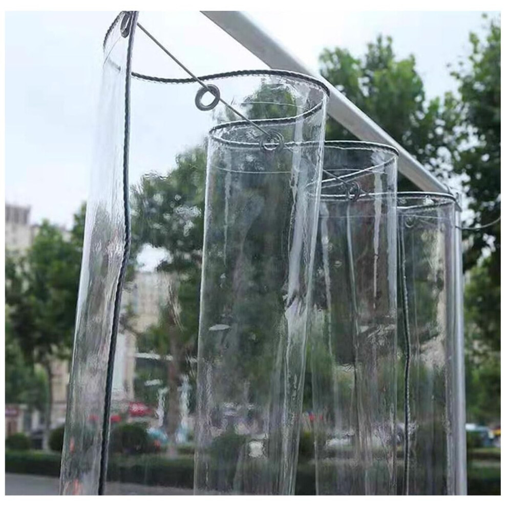 Clear Tarpaulin Cover, Transparent Waterproof Canopy, Thickened Windproof Pvc Fabric, 1.2X2m Sunshade For Balcony 6038364729842