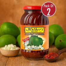 Mother's Recipe Gujarati Gorkeri Pickle 575g (Pack of 2) | Authentic Sweet & Spicy Mango Pickle