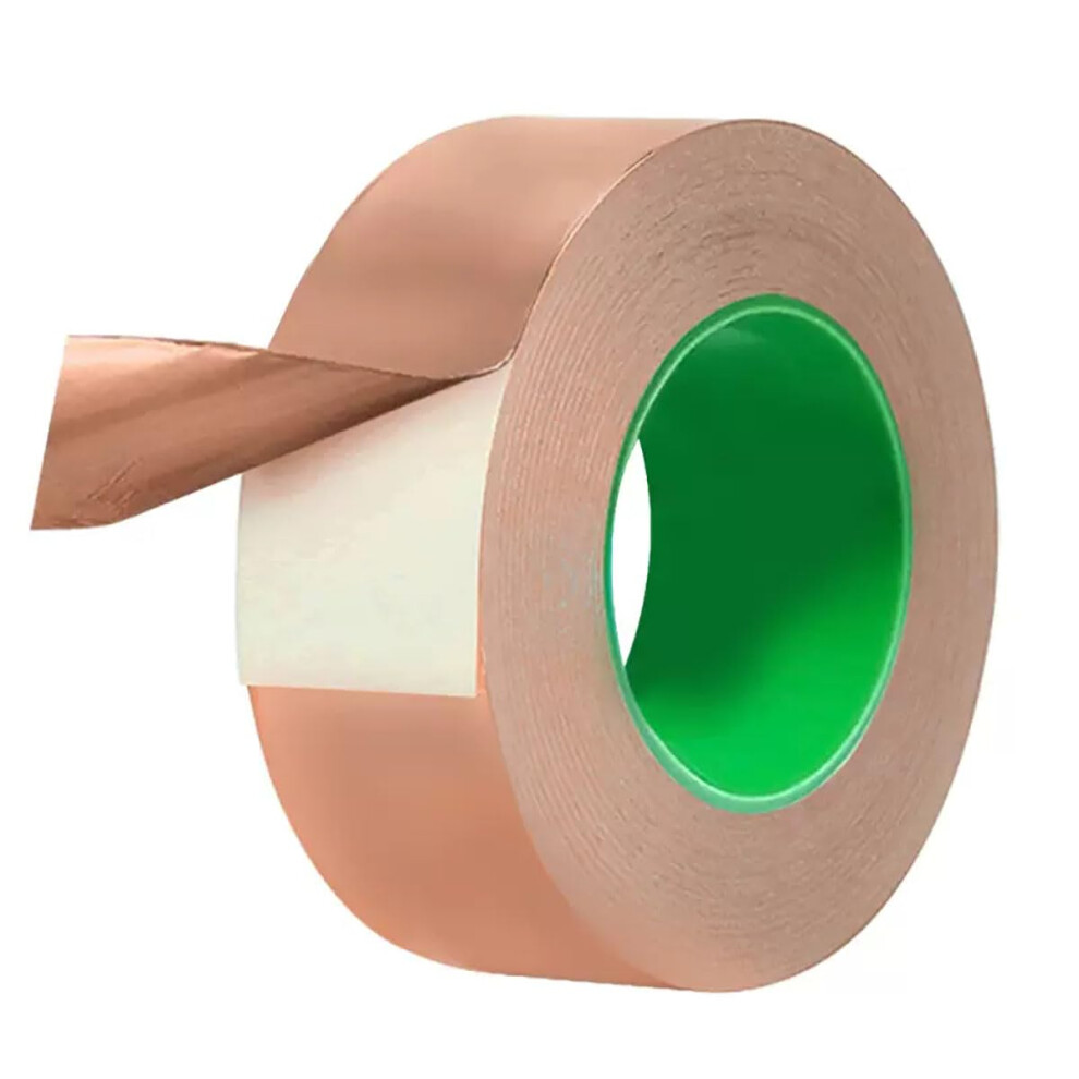Copper Foil Sheets 0.1Mm Thick, Double Sided Conductive Copper Tape 50Mm Width For Emi Shielding And Grounding In Electronics 6447073104022