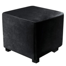 Ottoman Protective Cover All-Inclusive, Medium A6 Velvet Stretch Fabric for Square Ottoman, Sofa Footstool Protection