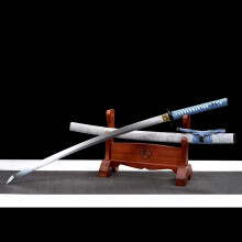 103 cm Handmade Samurai Sword, Manganese Steel Blade, Solid Wood Scabbard, Japanese Katana for Martial Arts and Cosplay