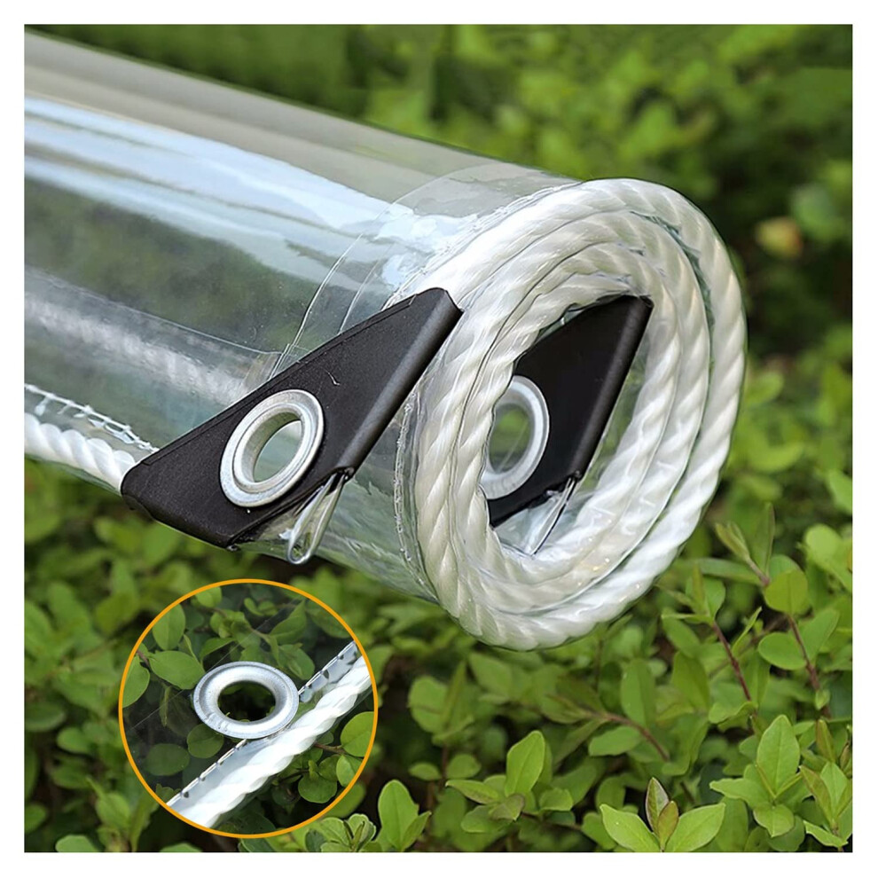 Klar Plane Wasserdicht 0.35mm Schwerlast Transparent Regenfeste Plane Mit Ãsen 2.2x6m PVC Vorhang FÃ¼r Garten Pergola-image-OPC-PK2VN7Y-NEW