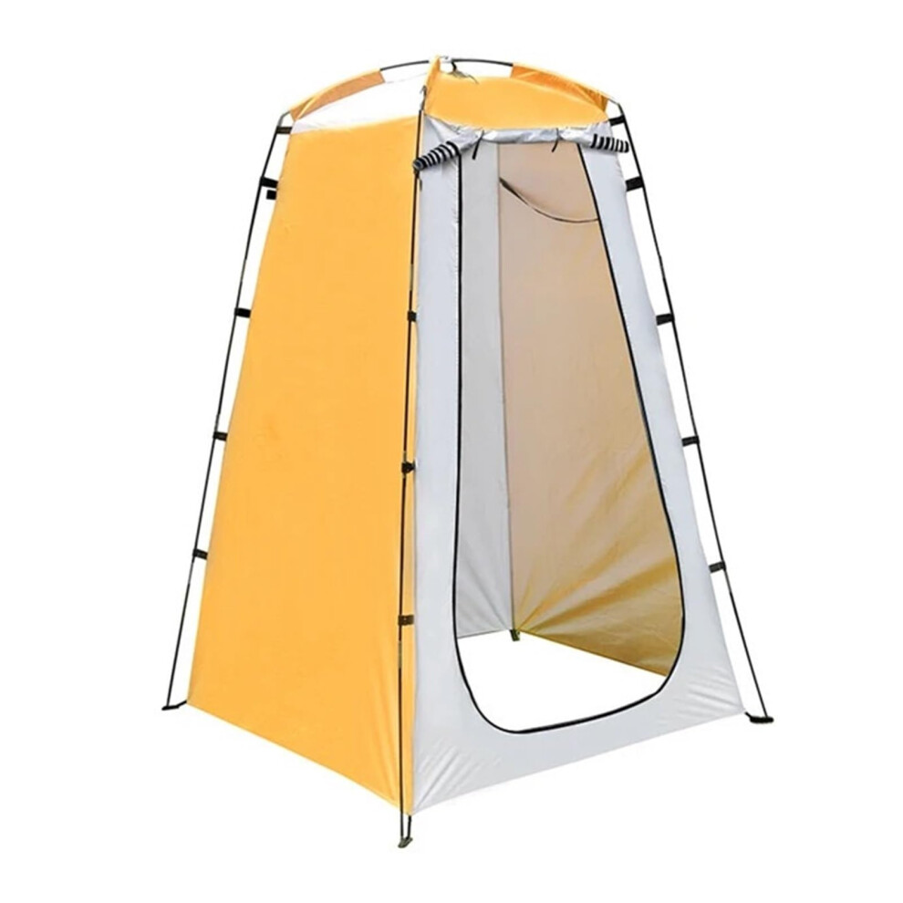 Pop-Up Tent Changing Room Ultralight Waterproof Shower Tent with Fibreglass Frame, Polyester Material, Yellow-image-OPC-PK2VN8J-NEW