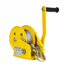 Manual Winch 1200 lbs Hand Crank Two-Way Self-Locking Portable Traction Hoist with Manual Brake 1 UK Without Rope