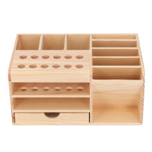 Repair Tool Organiser with Classified Memory, Synthetic Wood Toolbox for Tools and Accessories, Polished Wooden Parts Box