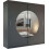(Grey, 150cm) Round Mirror Sliding Wardrobe 3