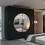 Sliding Wardrobe with Round Mirror Door 150cm Black 1