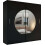 Sliding Wardrobe with Round Mirror Door 150cm Black 3