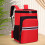 Cleaning Storage Backpack with Adjustable Shoulder Straps, Reflective Belt, and Household Tool Compartment, Red 4