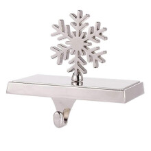 (A) Christmas Stocking Holder Mantel Stocking Hanger Heavy Duty Metal Snowflake/Tree/Reindeer/Snowman