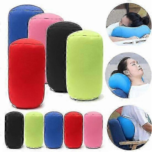 (royal blue) Microbead roll pillow for sleep support, cylindrical sofa cushion 1