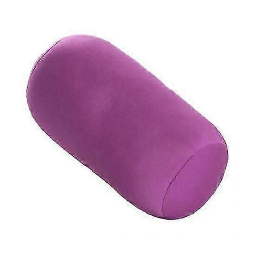 (purple) Microbead roll pillow for sleep support, cylindrical sofa cushion