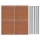 Vallas para exteriores de WPC y Aluminio - 4x Paneles + 5 Postes | Marrón 1