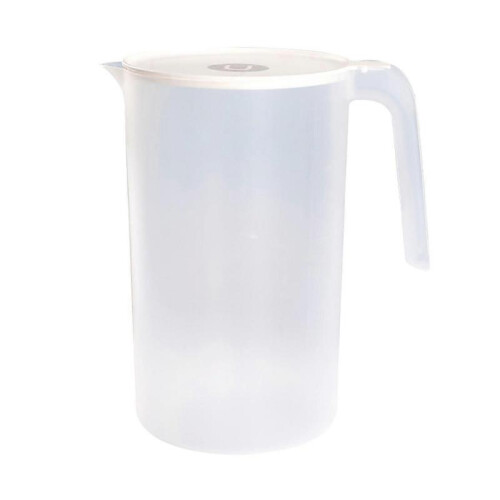 (L, White) BoSaiD 1Pcs Plastic Pitcher Large Capacity Easy to Clean PP Plastic Straining Pitcher for Water