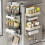 (Single Layer, White) Refrigerator Storage Rack Large Capacity Strong Load-bearing Anti-Rust Corrosion Resistant 3