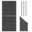 Composiet Schutting Panelen x 2, Schuin Paneel & LED Palen x 3 - Grijs 1