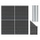 Composiet Schutting Panelen x 4, Schuin Paneel & LED Palen x 5 - Grijs 1