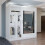 (White, 203cm) Sliding Wardrobes 4U LED Mirror Sliding Wardrobe 4