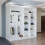 (White, 203cm) Sliding Wardrobes 4U LED Mirror Sliding Wardrobe 5