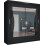 (Black, 203cm) Sliding Wardrobes 4U LED Mirror Sliding Wardrobe 3
