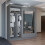 (Grey, 203cm) Sliding Wardrobes 4U LED Mirror Sliding Wardrobe 4