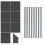 Composiet Schutting Panelen x 7, Schuin Paneel & LED Palen x 8 - Grijs 1
