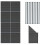 Composiet Schutting Panelen x 8, Schuin Paneel & LED Palen x 9 - Grijs 1