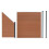 Composiet Schutting Paneel, Schuin Paneel & 2 x LED Palen - Bruin 1