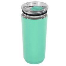 (L, Light green) 360ml/460ml/560ml Coffee Tumbler Push-in Lid Wide-mouth Double Wall Vacuum Insulated Water Tumbler C