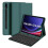 (1, Dark green) 1 Set Tablet Keyboard & Protective Case Colorful Wireless Bluetooth-compatible Keyboard with 1