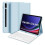 (1, Ocean blue) 1 Set Tablet Keyboard & Protective Case Colorful Wireless Bluetooth-compatible Keyboard with 1