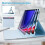 (1, Black) 1 Set Tablet Keyboard & Protective Case Colorful Wireless Bluetooth-compatible Keyboard with 3