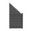 WPC Sichtschutzzaun Eckzaun Element – Grau 1