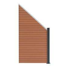 WPC Sichtschutzzaun Eckzaun Element – Braun