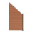WPC Sichtschutzzaun Eckzaun Element – Braun 1