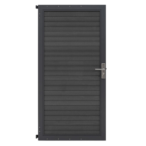 WPC Sichtschutzzaun Tor – Grau